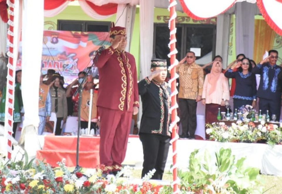 Wagub Kalteng Pimpin Upacara Peringatan Hari Jadi ke-21 Kabupaten Murung Raya