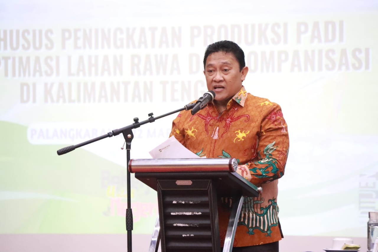 Wagub Edy Pratowo Hadiri Rakor Percepatan Kegiatan Optimasi Lahan dan Pompanisasi di Provinsi Kalteng
