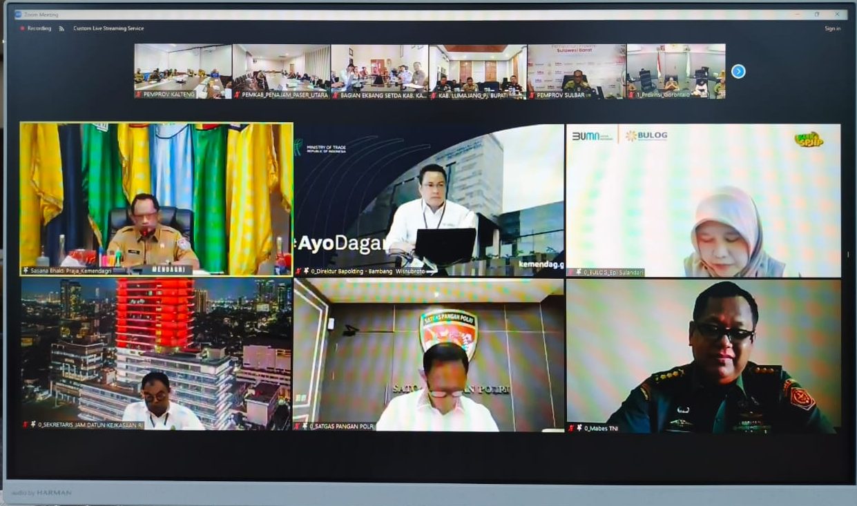 Asisten Ekbang Sri Widanarni Hadiri Rakor Pengendalian Inflasi Bersama Mendagri