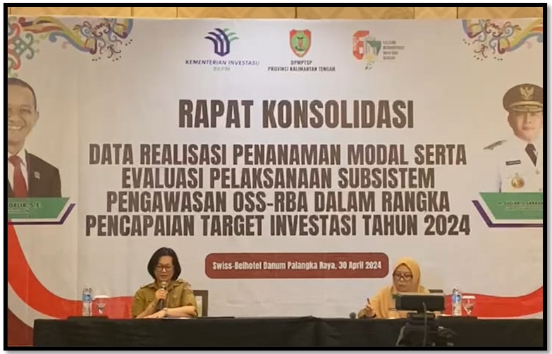 Dalam Rangka Pencapaian Target Investasi tahun 2024, DPMPTSP Kalteng Laksanakan Rapat Konsolidasi