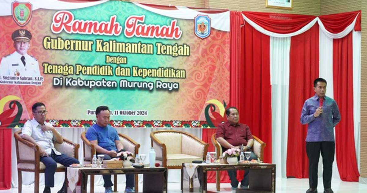 Gubernur Sugianto Sabran Gelar Ramah Tamah Dengan Tenaga Pendidik dan Kependidikan di Kabupaten Murung Raya