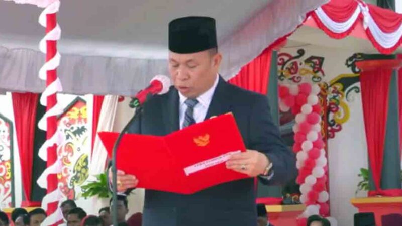 Doni Bertugas Baca Teks Pancasila dan Teks UUD 1945 Upacara Peringatan HUT RI