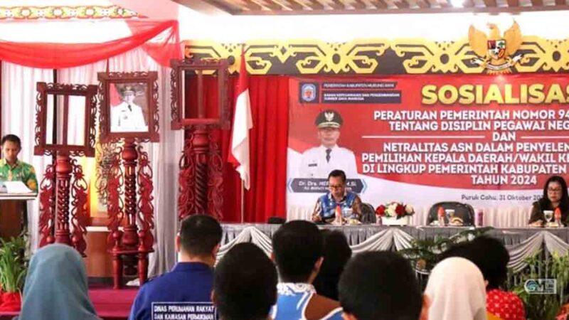 Pemkab Mura Gelar Acara Sosialisasi Disiplin PNS dan Netralitas ASN pada Pilkada