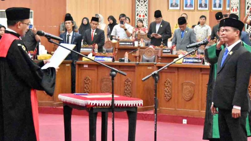 Basirun Resmi Dilantik Sebagai Wakil Ketua I DPRD Kota Palangka Raya
