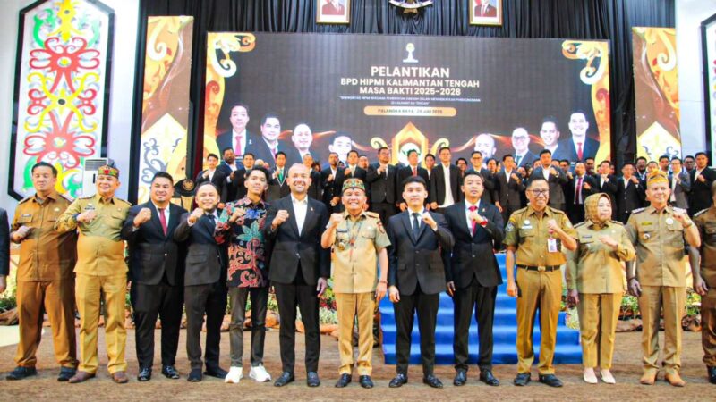 Gubernur Agustiar Sabran Hadiri Pelantikan Pengurus BPD HIPMI Kalteng Masa Bakti 2025–2028