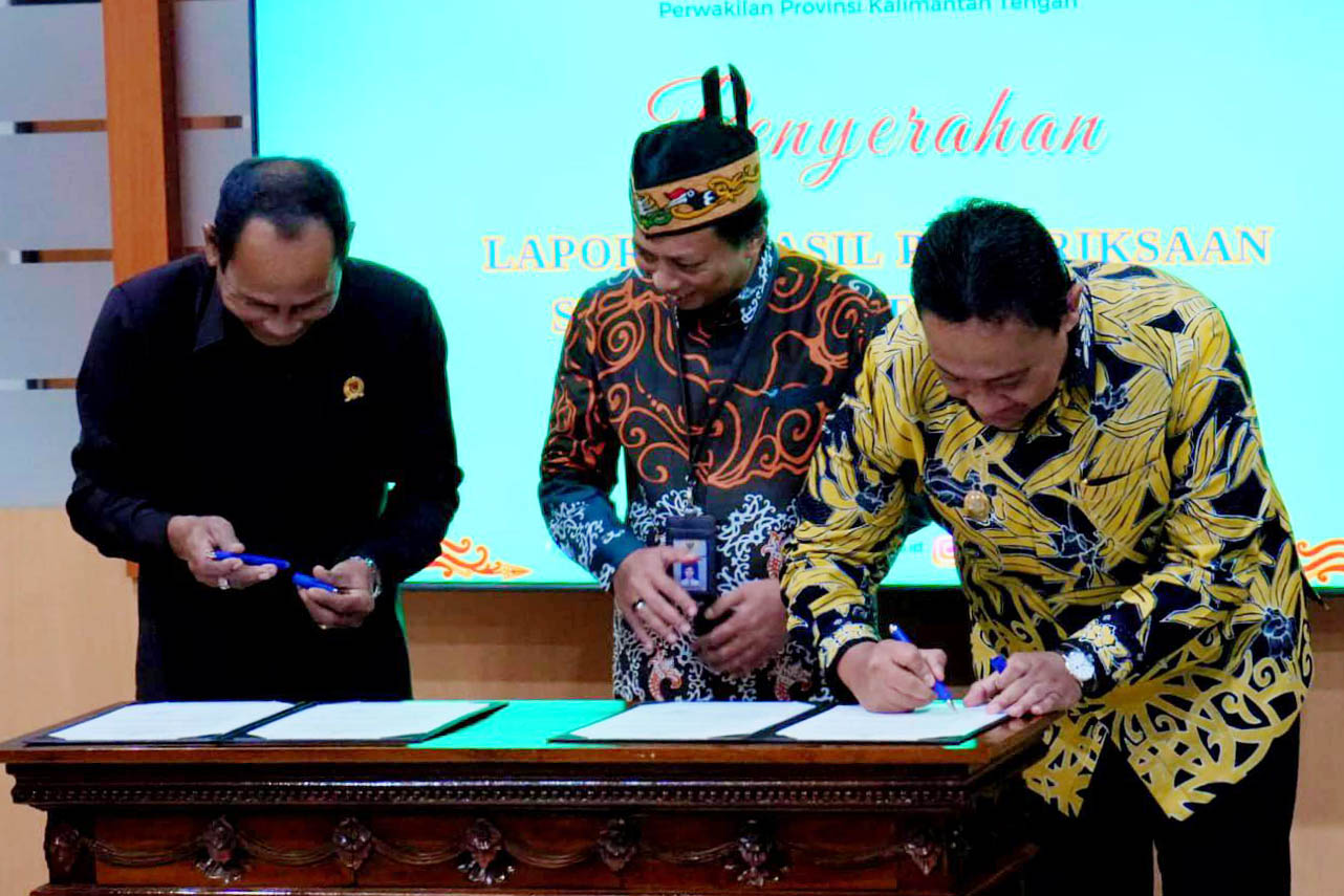 Wagub Terima Laporan Hasil Pemeriksaan Semester II Tahun 2025 dari BPK Kalteng