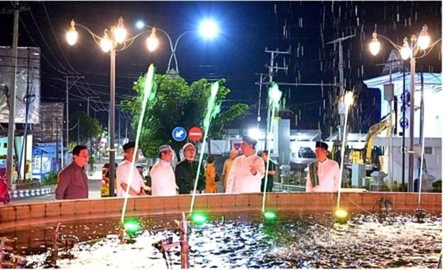 Penataan Lampu Kota Muara Teweh pada Malam Hari, Bupati H Shalahuddin Lakukan Peninjauan