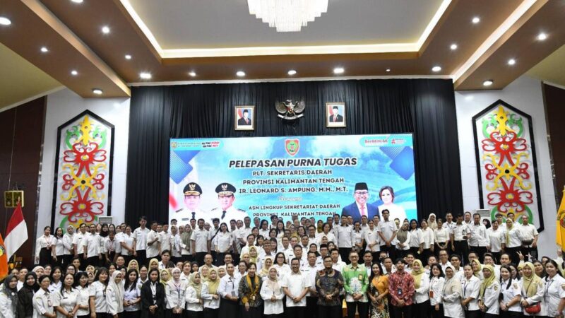 Pelepasan Purna Tugas Plt. Sekda Leonard S. Ampung bersama ASN Lingkup Setda Kalteng
