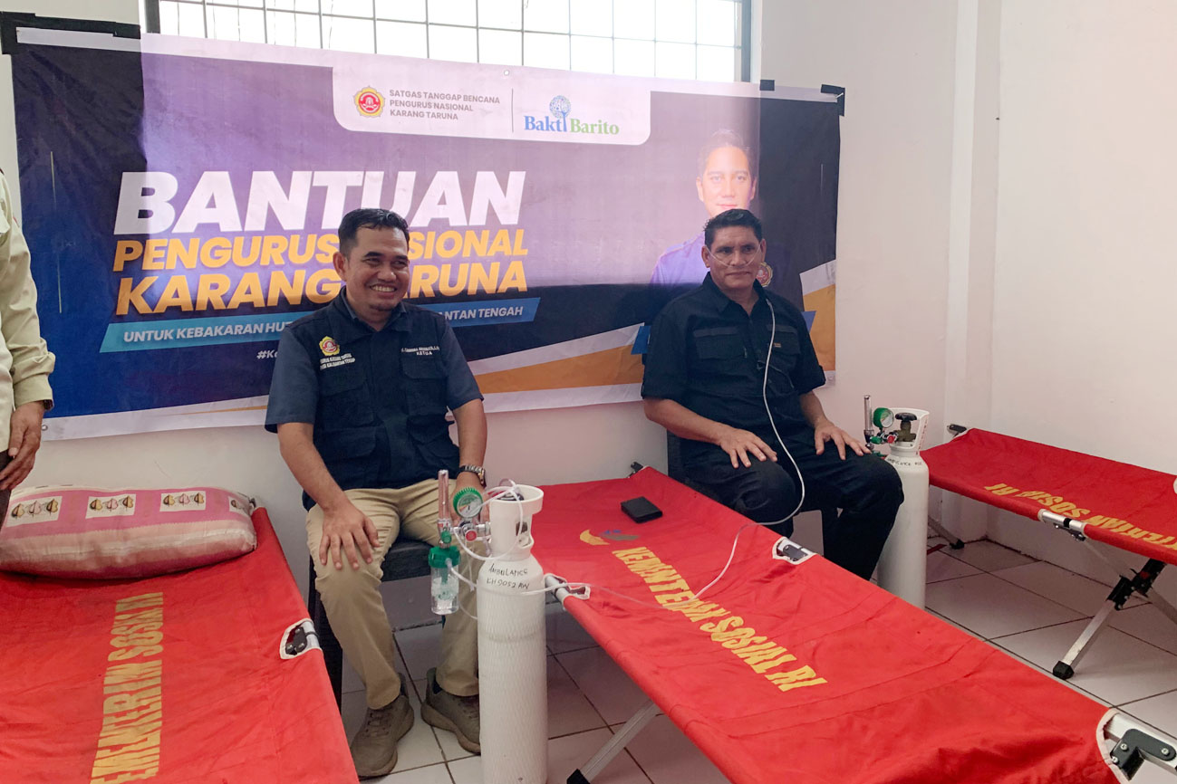 Karhutla Kepung Petuk Ketimpun, Karang Taruna Kalteng Buka Rumah Oksigen